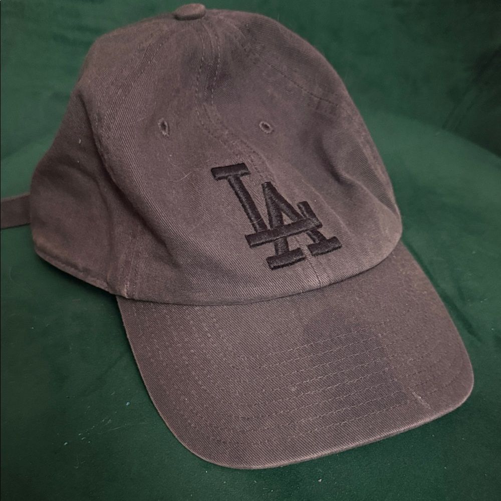 LA Baseball Cap Gray Adjustable Hat - Great Condition